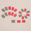 12 Sizes-24 Pcs Press On Nails W1082