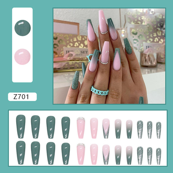 12 Sizes-24 Pcs Press On Nails Z701