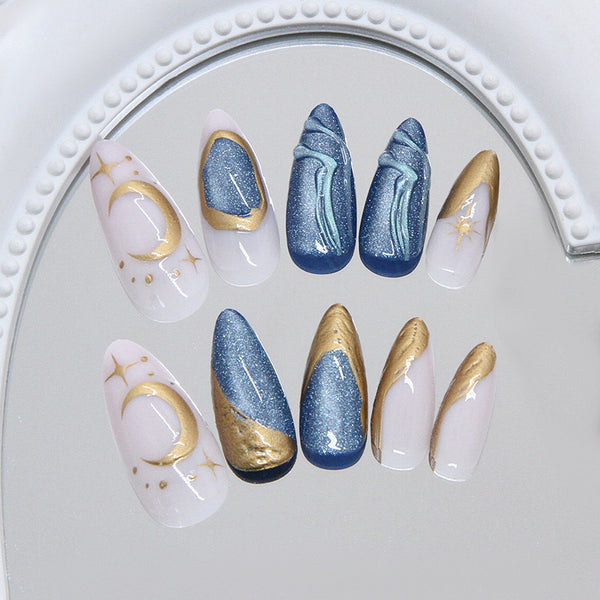 12 Sizes-24 Pcs Press On Nails W2117