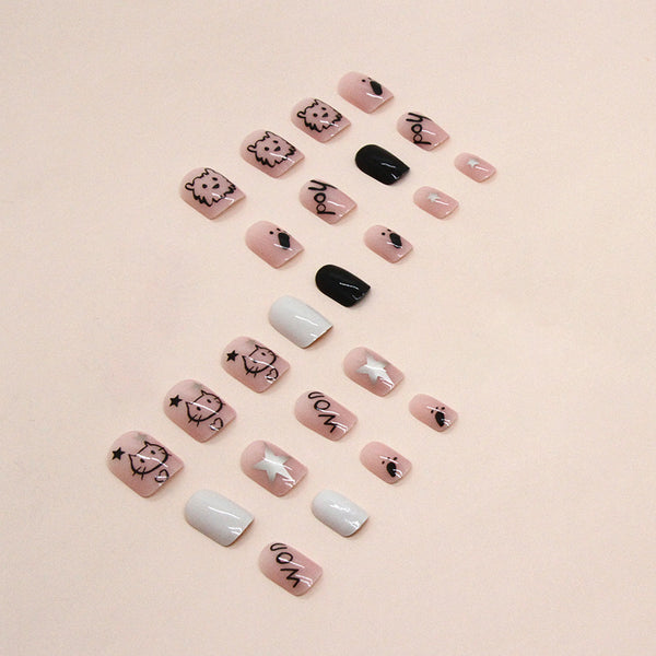 12 Sizes-24 Pcs Press On Nails R780