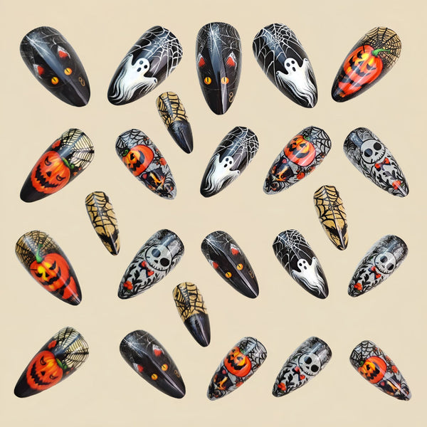 12 Sizes-24 Pcs Press On Nails Y1122