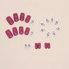 12 Sizes-24 Pcs Press On Nails W871