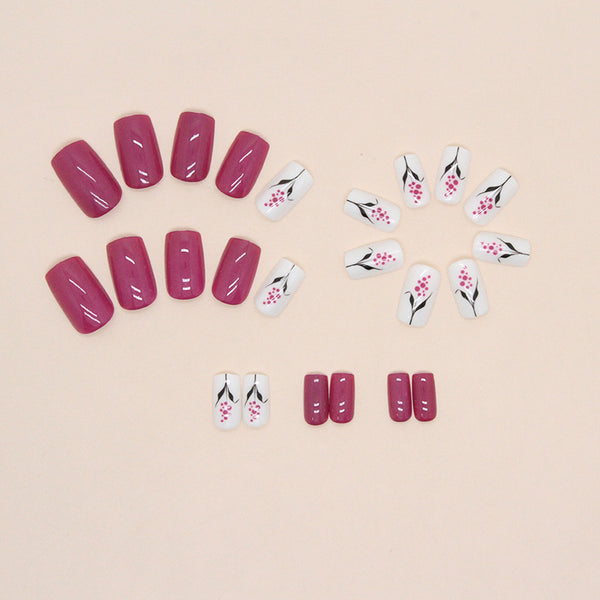 12 Sizes-24 Pcs Press On Nails W871