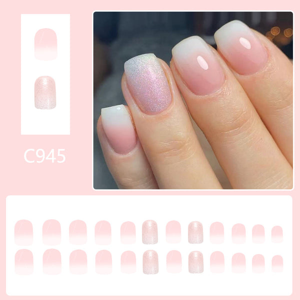 12 Sizes-24 Pcs Press On Nails C945