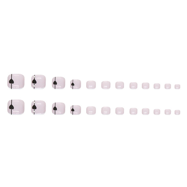 12 Sizes-24 Pcs Press On Nails F060