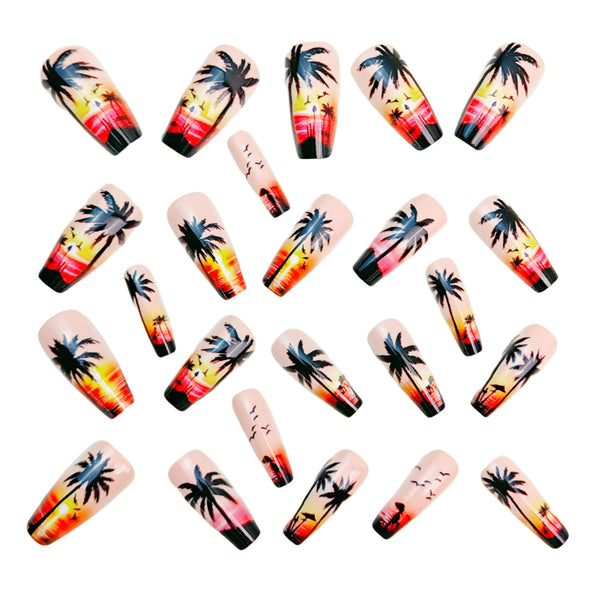 12 Sizes-24 Pcs Press On Nails Y953