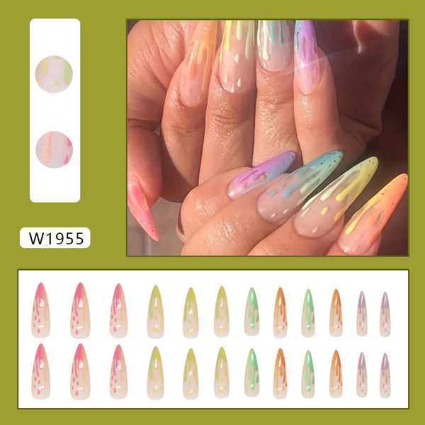 12 Sizes-24 Pcs Press On Nails W1955