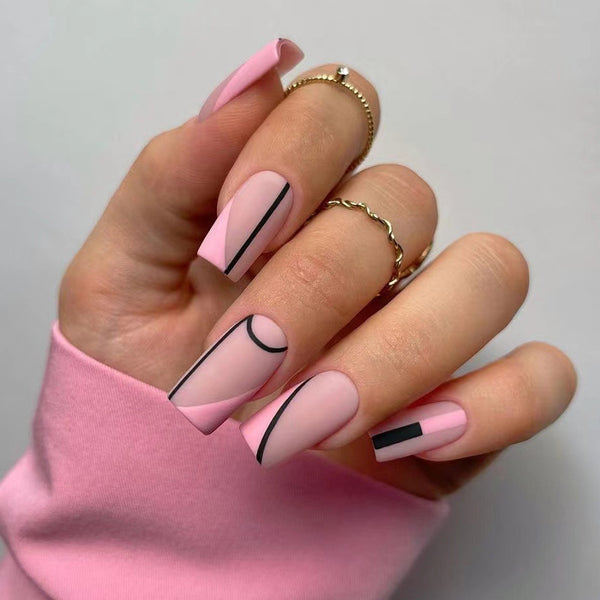 12 Sizes-24 Pcs Press On Nails JP2397