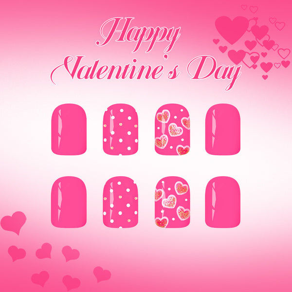 12 Sizes-24 Pcs Press On Nails C1505