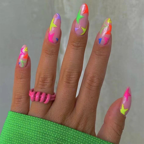 12 Sizes-24 Pcs Press On Nails C422