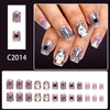 12 Sizes-24 Pcs Press On Nails C2014
