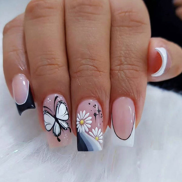 12 Sizes-24 Pcs Press On Nails W868