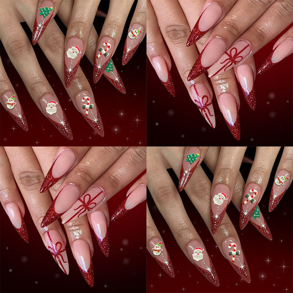 Christmas Press On Nails-2 Sets Mixed Pack (48PCS Total) xmas-9