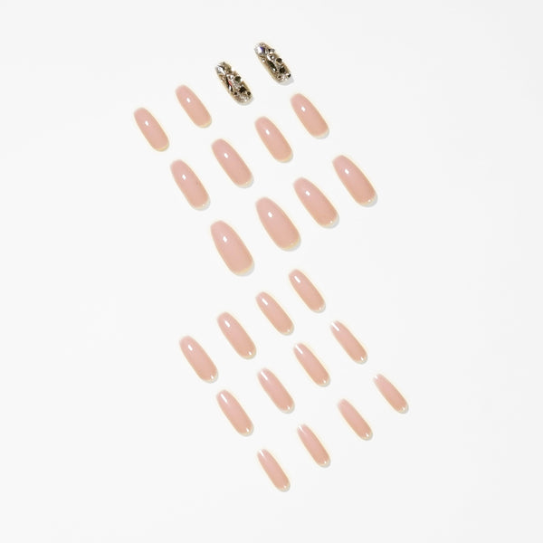 12 Sizes-24 Pcs Press On Nails JP1356