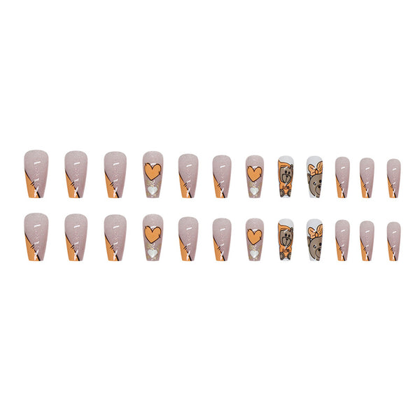 12 Sizes-24 Pcs Press On Nails W1246