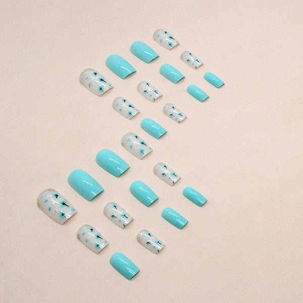12 Sizes-24 Pcs Press On Nails W1128