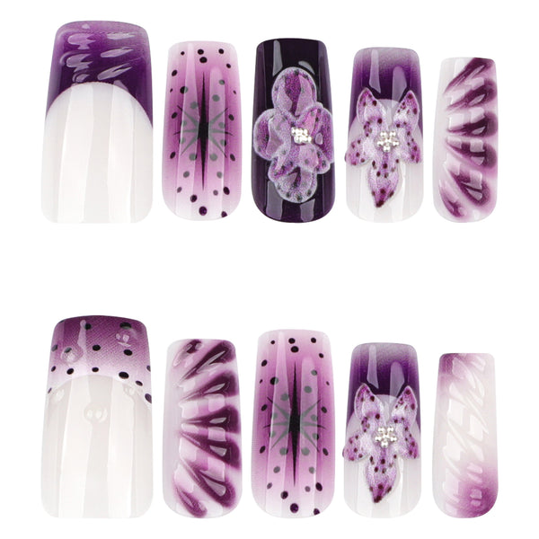 12 Sizes-24 Pcs Press On Nails JP4268