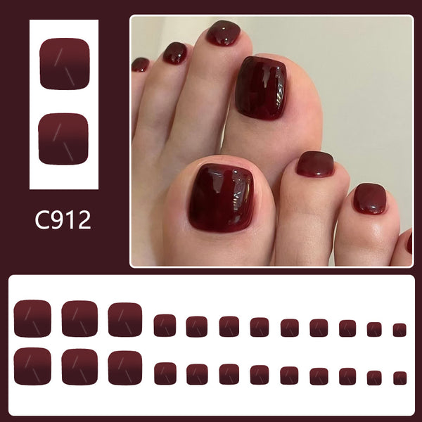 12 Sizes-24 Pcs Press On Nails C912