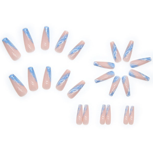 12 Sizes-24 Pcs Press On Nails W109