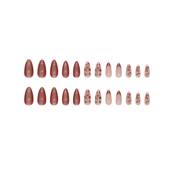 12 Sizes-24 Pcs Press On Nails W1532