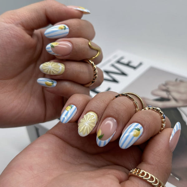 12 Sizes-24 Pcs Press On Nails JP4394