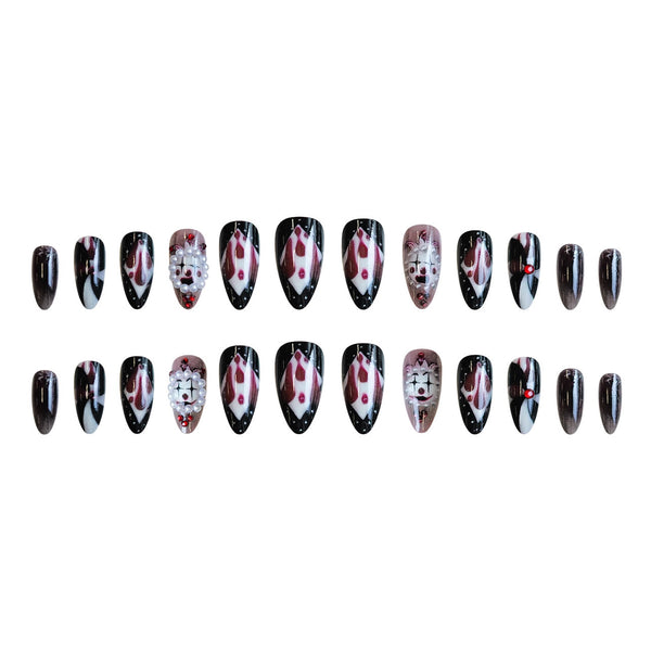 12 Sizes-24 Pcs Press On Nails Z-28