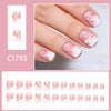 12 Sizes-24 Pcs Press On Nails C1793