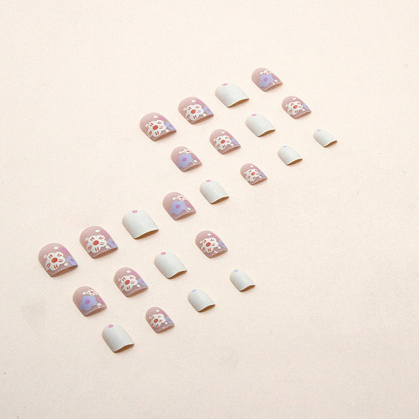12 Sizes-24 Pcs Press On Nails R735