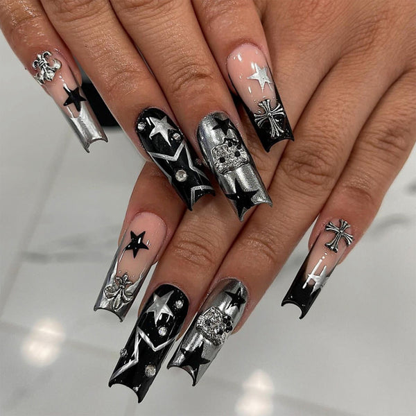 12 Sizes-24 Pcs Press On Nails DIYXX