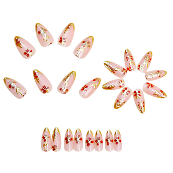 12 Sizes-24 Pcs Press On Nails Y2029