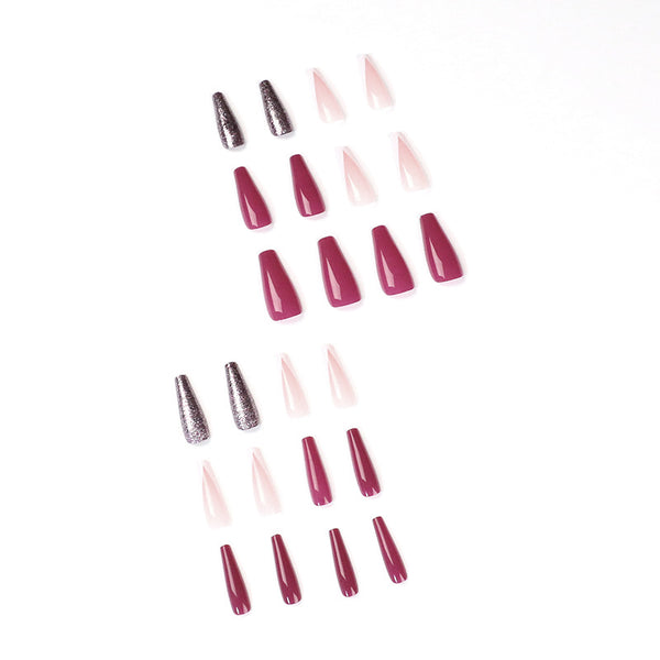12 Sizes-24 Pcs Press On Nails JP1454