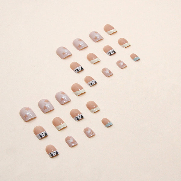12 Sizes-24 Pcs Press On Nails R743