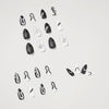 12 Sizes-24 Pcs Press On Nails JP989