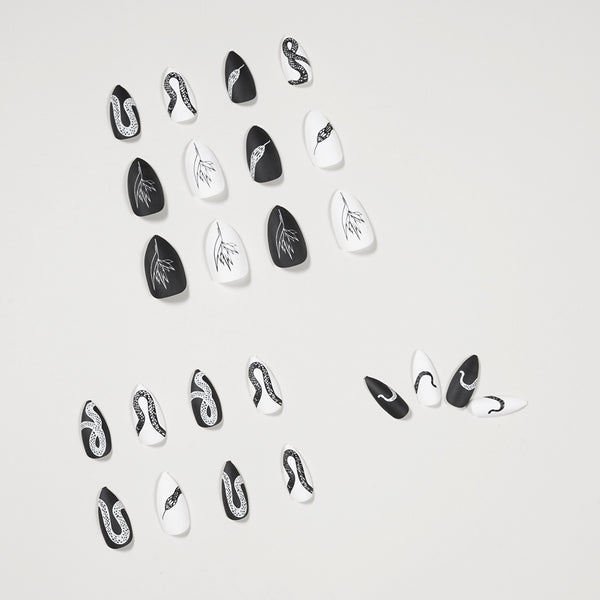 12 Sizes-24 Pcs Press On Nails JP989