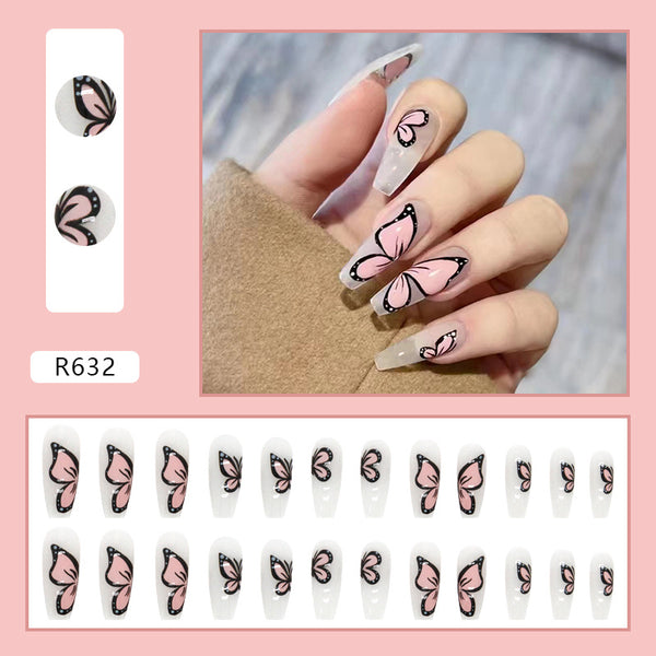 12 Sizes-24 Pcs Press On Nails R632