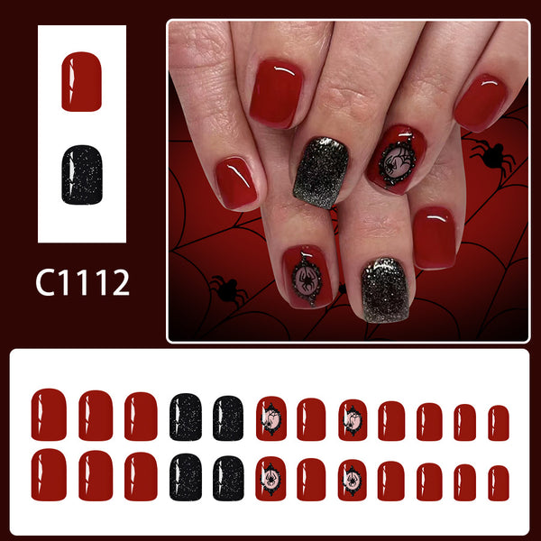 12 Sizes-24 Pcs Press On Nails C1112
