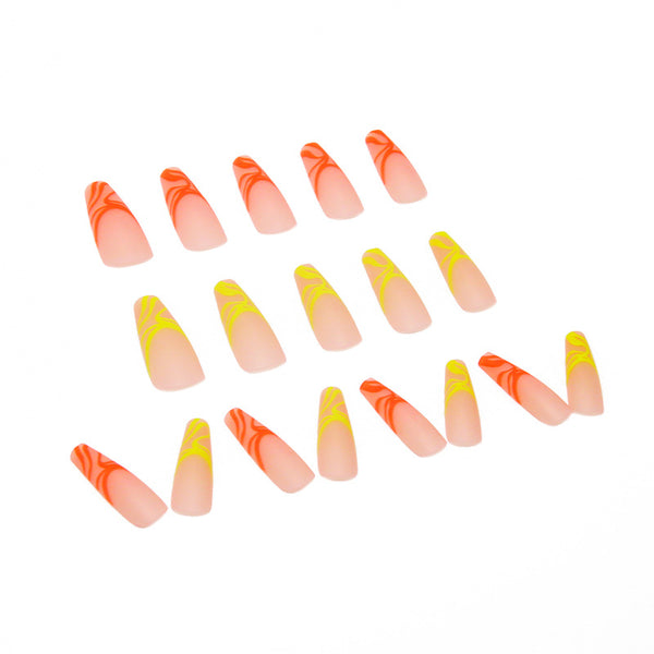 12 Sizes-24 Pcs Press On Nails W044