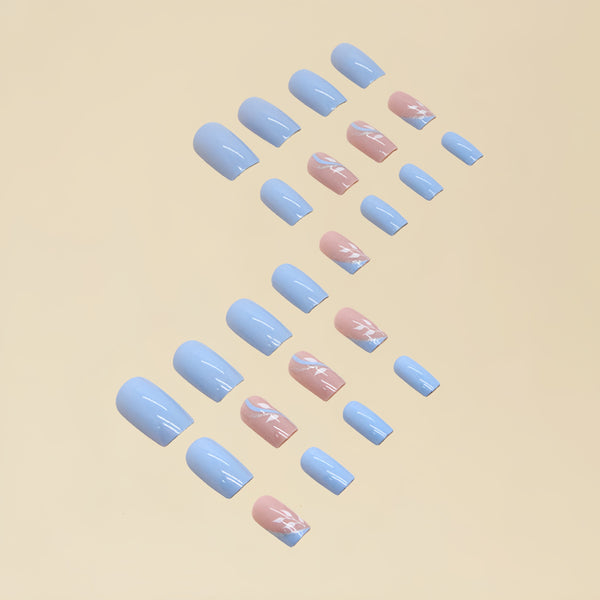 12 Sizes-24 Pcs Press On Nails Y030