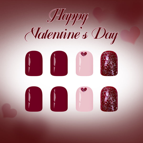 12 Sizes-24 Pcs Press On Nails C1506