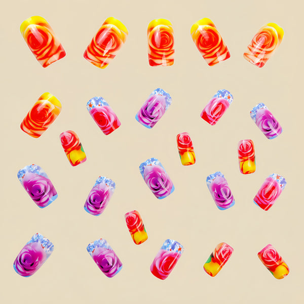 12 Sizes-24 Pcs Press On Nails Y617