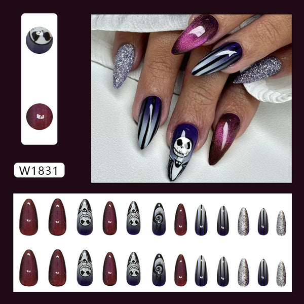 12 Sizes-24 Pcs Press On Nails W1831