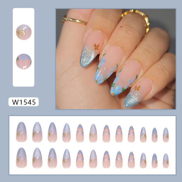 12 Sizes-24 Pcs Press On Nails W1545