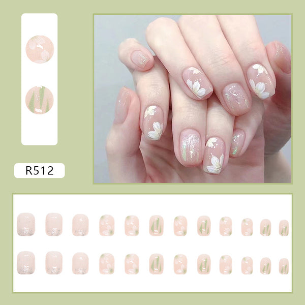 12 Sizes-24 Pcs Press On Nails R512