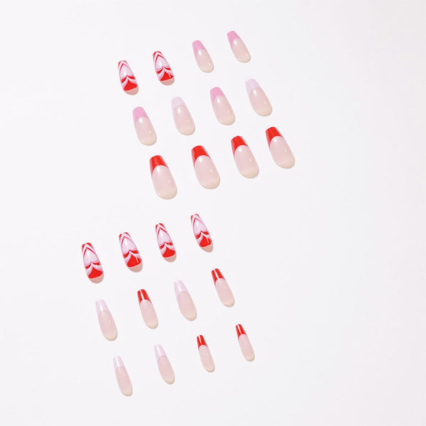 12 Sizes-24 Pcs Press On Nails JP1342