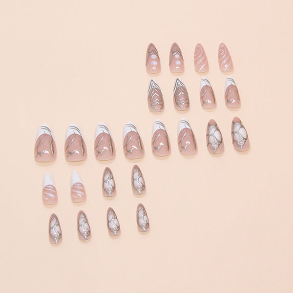 12 Sizes-24 Pcs Press On Nails W1807