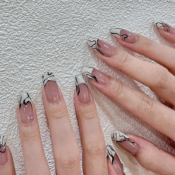 12 Sizes-24 Pcs Press On Nails R603