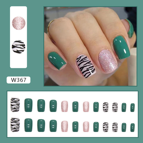12 Sizes-24 Pcs Press On Nails W366