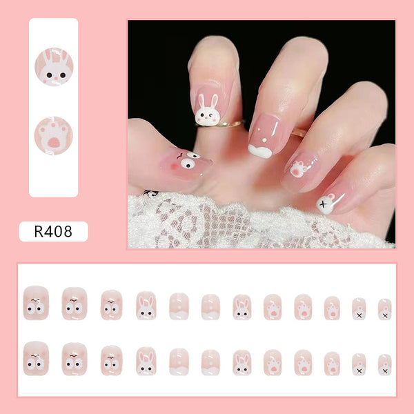 12 Sizes-24 Pcs Press On Nails R402