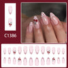12 Sizes-24 Pcs Press On Nails C1386