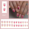 12 Sizes-24 Pcs Press On Nails C621